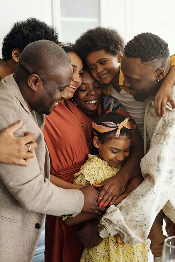 family-hugging
